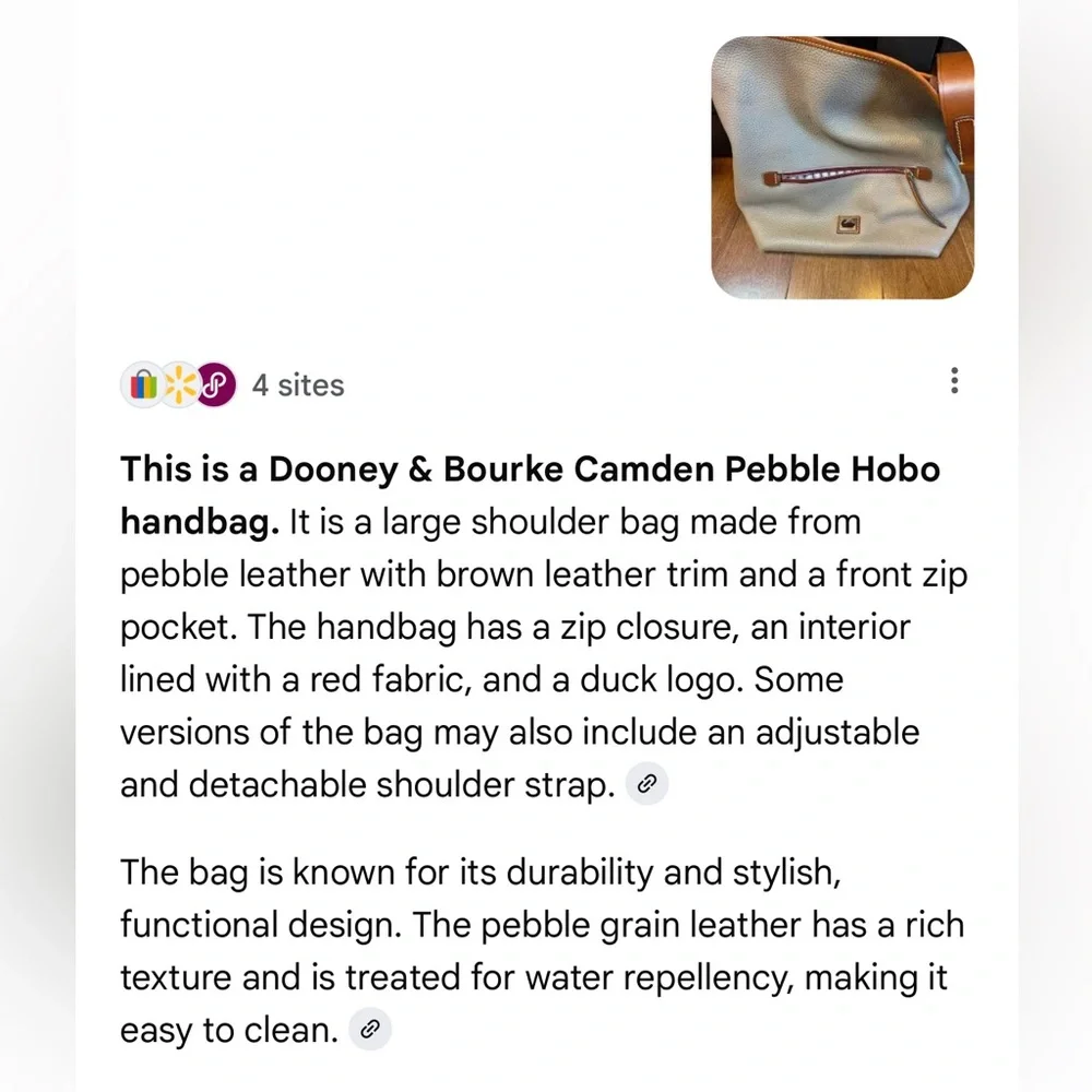DOONEY & BOURKE Camden Pebble Hobo Bag